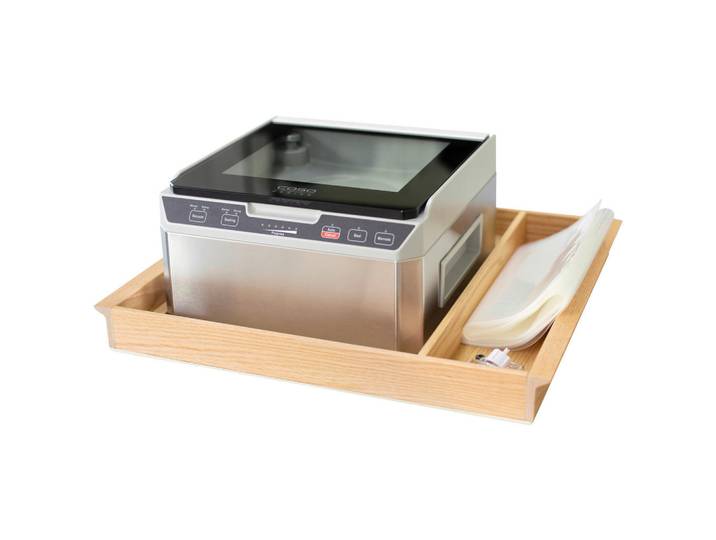 Caso Design Vakuumierset, Edelstahl, Hellbraun, Holz, Metall, 52.4x26x47.2 cm, Küchengeräte, Sonstige Küchengeräte