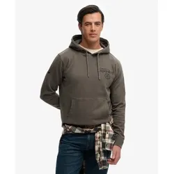 Superdry für Herren. M2014485A Dunkelgraues Tokyo Narrative Loose Hood Kapuzensweatshirt (XXL), Lässig, Baumwolle