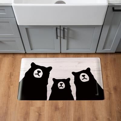 Evergreen "Bear Trio Anti-Fatigue Door Mat - 30"" x 18"""