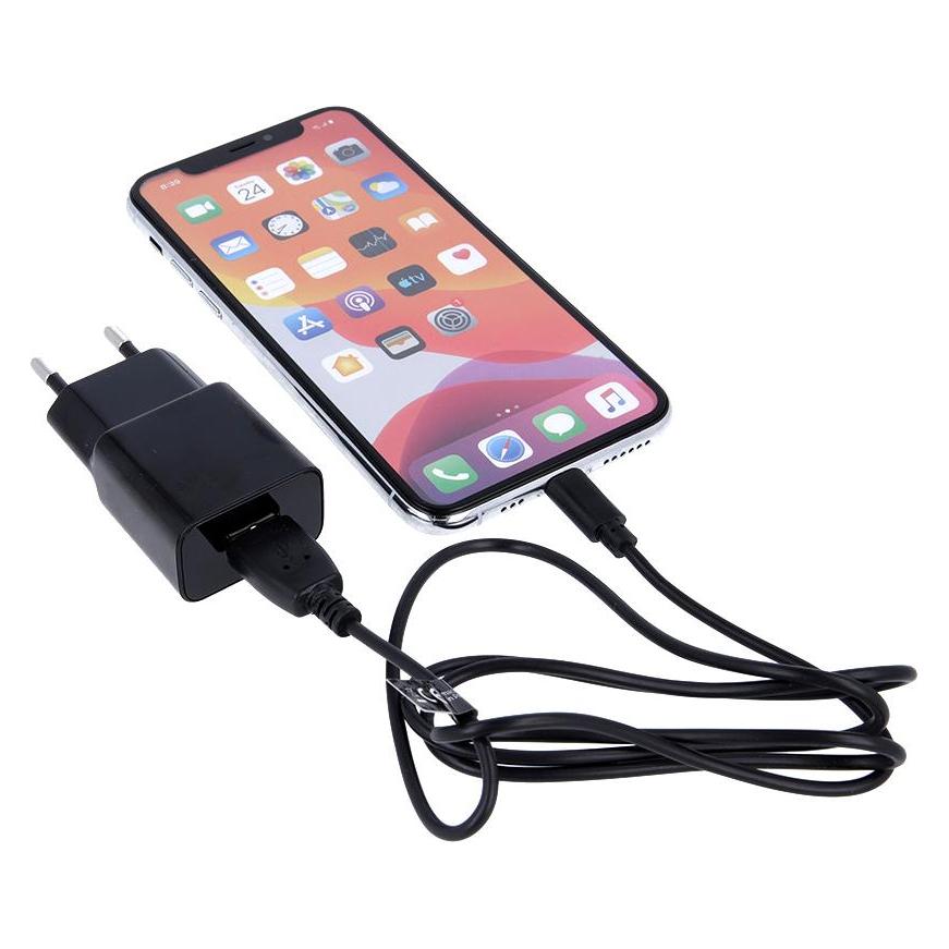Maxlife MXTC-01 Ladegerät 1x USB 1A schwarz + microUSB-Kabel (5 W, 1 Port) (OEM001498)