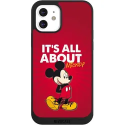 Nivocase Handyhülle für Apple iPhone 12 Hülle NIVOpure Case Schwarz Disney Maus Offizielles Lizenzprodukt (Apple iPhone 12), Smartphone Hülle, Schwarz