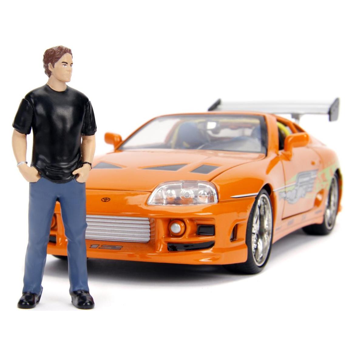Jada The Fast and Furious Hollywood Rides 1/24 1995 Toyota Supra avec Brian O'Connor figurine (9330738314R00)