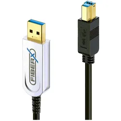 Purelink FiberX Serie - USB 3.1 Glasfaser Kabel - USB-A USB-B - 40m (USB 3.2 Gen 1, USB 3.2 Gen 2, 4.50 W), USB Kabel