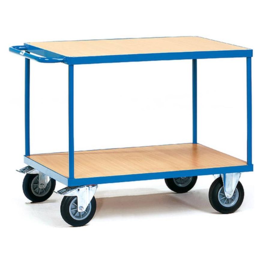 Fetra Schwerer Tischwagen 2401, 2 Böden, 600 kg, Griff waagerecht (600 kg, 2) (2401)