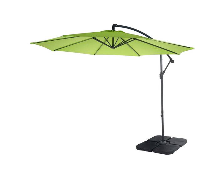 MCW Ampelschirm Neigbar Grün, 360x295 cm, Sonnenschutz, Ampelschirme