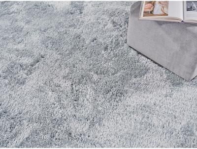 Exquisite Rugs Sumo Shag Handmade Handloomed Polyester/Microfiber Light Blue Area Rug