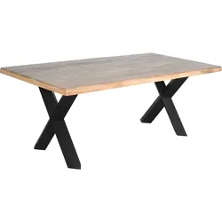 Esstisch LIVE EDGE (LBH 200x100x77 cm) - beige - LBH 200x100x77 cm