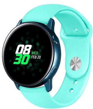 Everyday Crate Samsung Galaxy Watch Active 20mm Silicone Watch Band Soft Adjustable Replacement Watch Strap teal