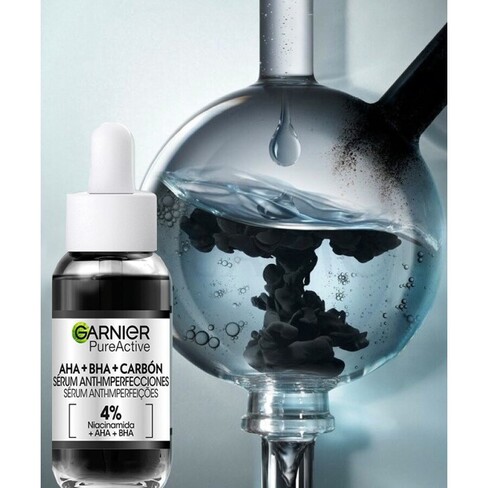 Garnier AHA + BHA + Charcoal Anti-Blemish Serum 30mL