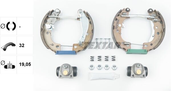 Textar Bremsbackensatz Shoe Kit Pro 84038001 Für Citroën