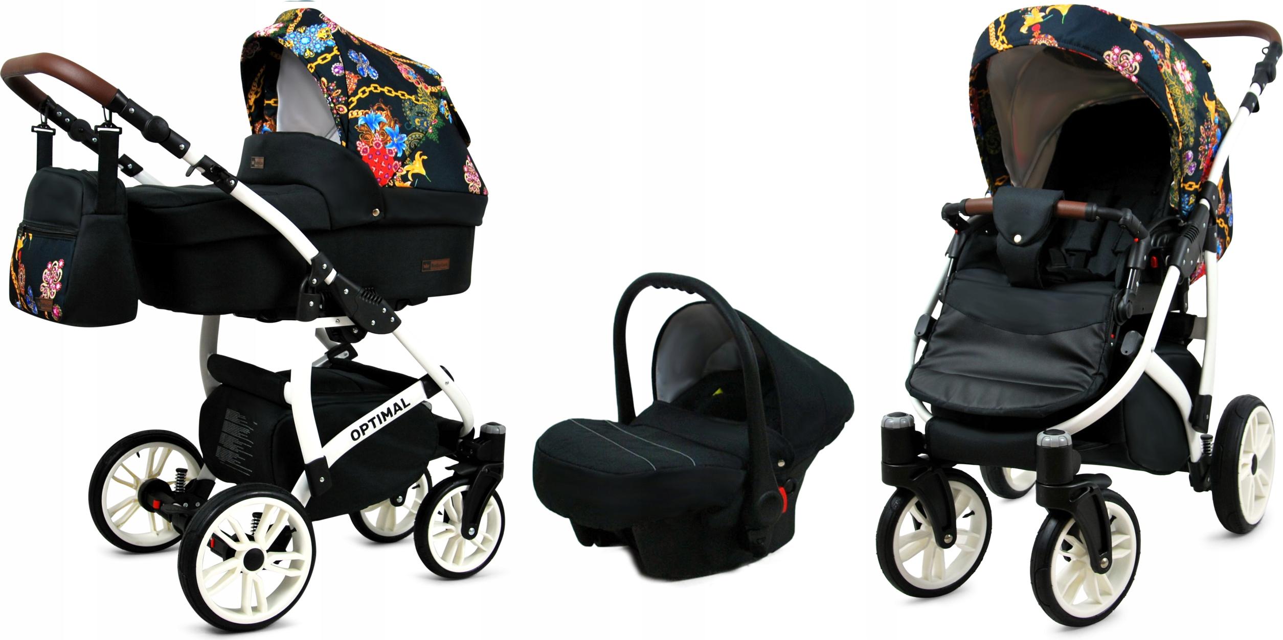 BabyLux Optimal | 3in1 Kinderwagen Set | Gold Chain | Kombikinderwagen | Kinderwagenset | Buggy