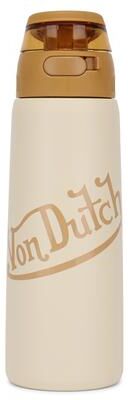 Von Dutch 26oz Iconic Y2K Double Walled Insulated Stainless Steel Bottle Ivory-Brown