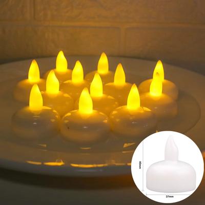 Inspired Finds AmbienceGlow Warm White Flicker LED Tea Lights Set (24 Pack) Safe & Stylish Decorative Candles floating Candle 12pcs Pack