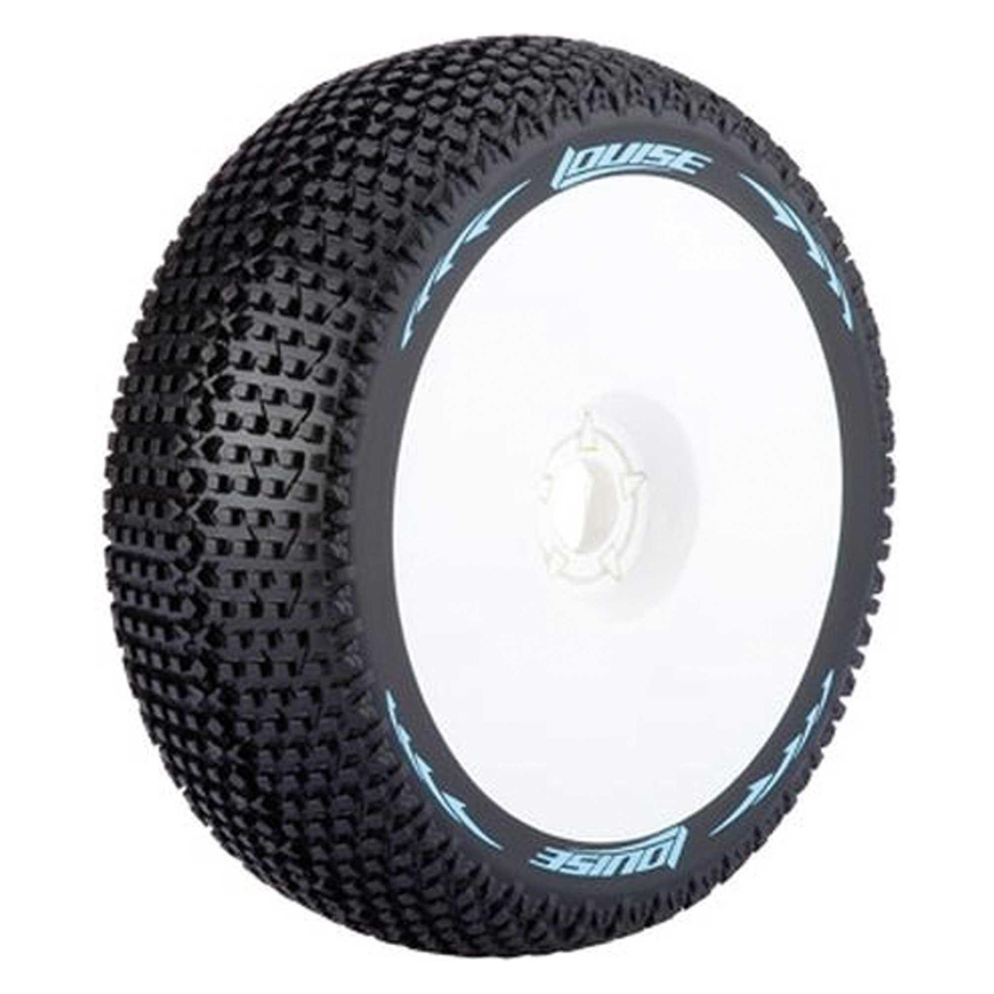 Louise B-Turbo Reifen soft auf Felge weiss 17mm (2) (LOUT3104SW)