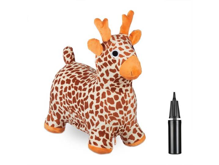 Relaxdays Hüpftier Giraffe mit Bezug