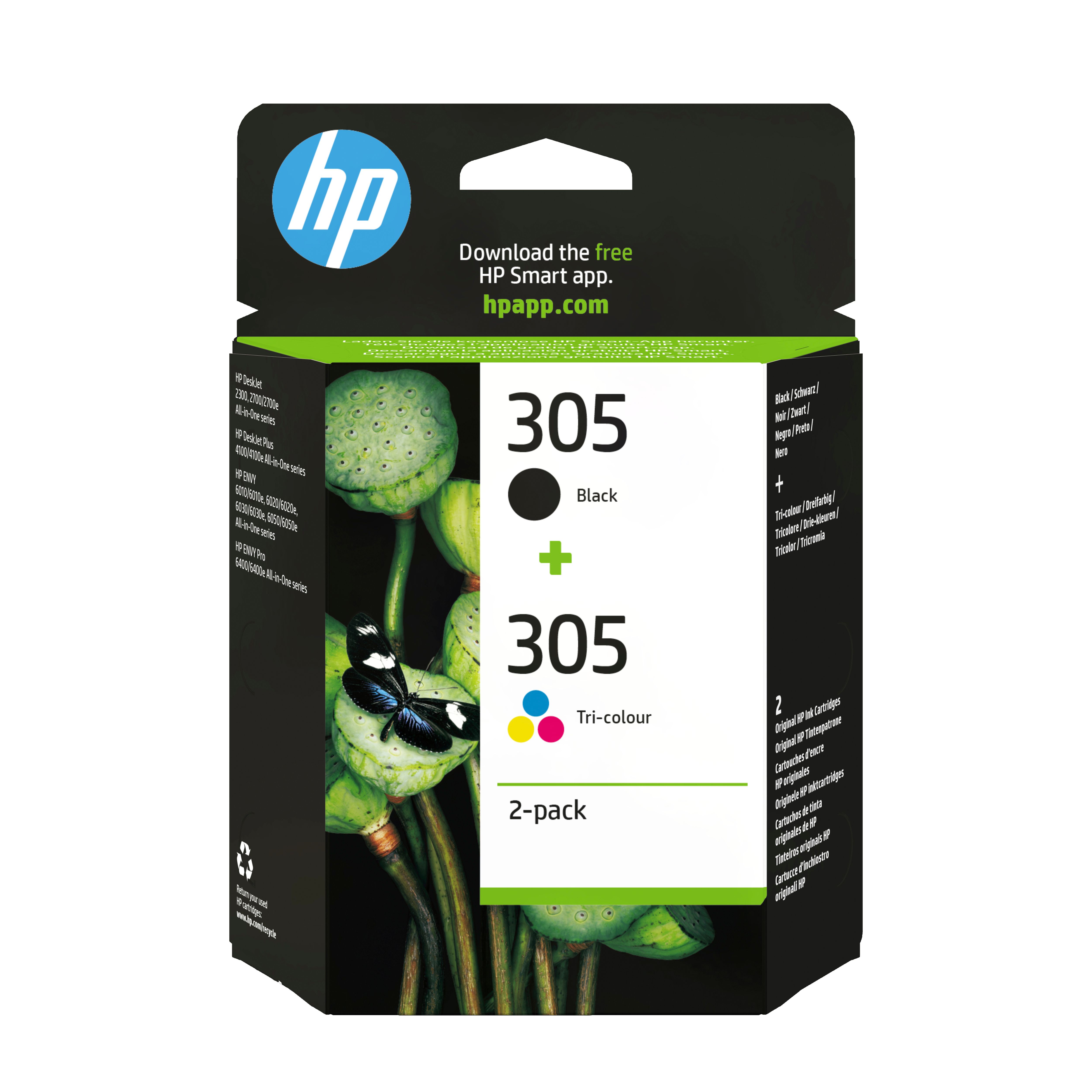 HP Nr.305 originale Druckerpatronen Schwarz, Cyan, Magenta, Gelb 120 Seiten 6ZD17AE