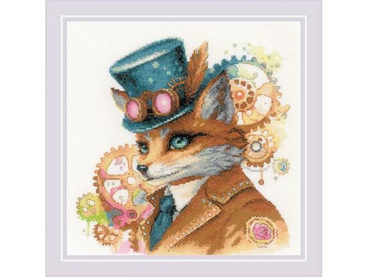 RIOLIS Telpakket Kruissteek kit 2209 Steampunk Fox