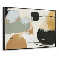 LEINWAND Bilder mit Rahmen - Farbe - Abstrakt - Farben - 140x90