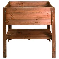 BURI Hochbeet Holzhochbeet 80,5x78,5x40cm Kiefer Garten Anzucht Pflanzen