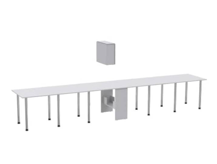 Rodnik Esstisch XXL Klapptisch verlängerbar von 33cm bis 456 cm, platzsparender Tsch für Esszimmer, Büro oder Partyraum