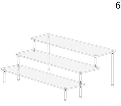 Inspired Finds Acrylic Display Stand 15 Tier Transparent Rack For Cupcakes, Perfume, Dolls & Collectibles 15.75x3.15in 3 layer