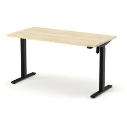 NowyStyl Schreibtisch elektrisch eComo 160 x 80 cm Holzoptik Acacia