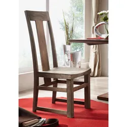 Stuhl Sheesham 45x47x110 grau geölt NATURE GREY #122