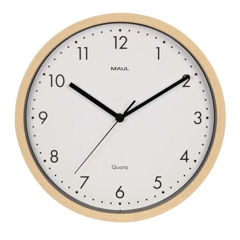 Maul Wanduhr MAULgrain, 30 cm, Quarzuhr, ohne Batt., holz