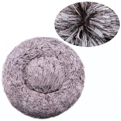 Uplift Essentials Round Plush Pet Bed For Dogs And Cats color 9 15.7in