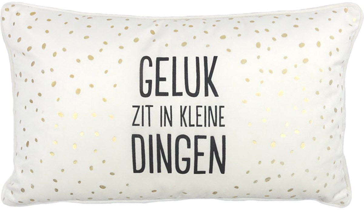 100%LEUK Sierkussen Geluk zit in kleine dingen