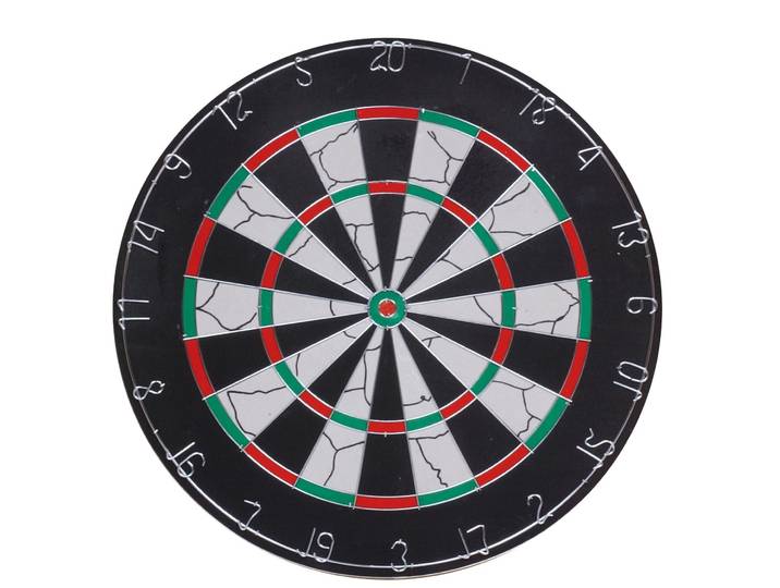 Engelhart Longfield - Dubbelzijdig dartbord - 6 pijltjes