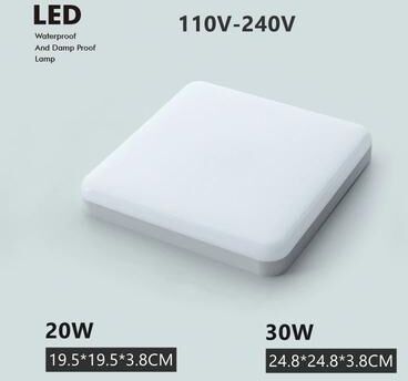 Inspire Curations AquaShield Waterproof LED Wall Lamp 15W 20W Outdoor Surface Mount Light ultra thin Square15w Warm6500k