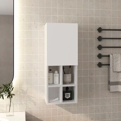 Kodotan sofa Wall Mount Bathroom Cabinet with Sink and 5 Adjustable Shelves Storage