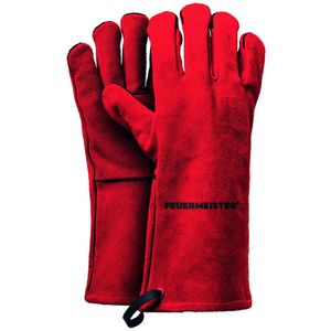 Feuermeister Grillhandschuh 50173615B, aus Leder, hitzebeständig, Größe 10 (L / XL), 2 Stück