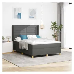 vidaXL, Boxspringbett, Faranina (Linien-Design) (140 x 200 cm)