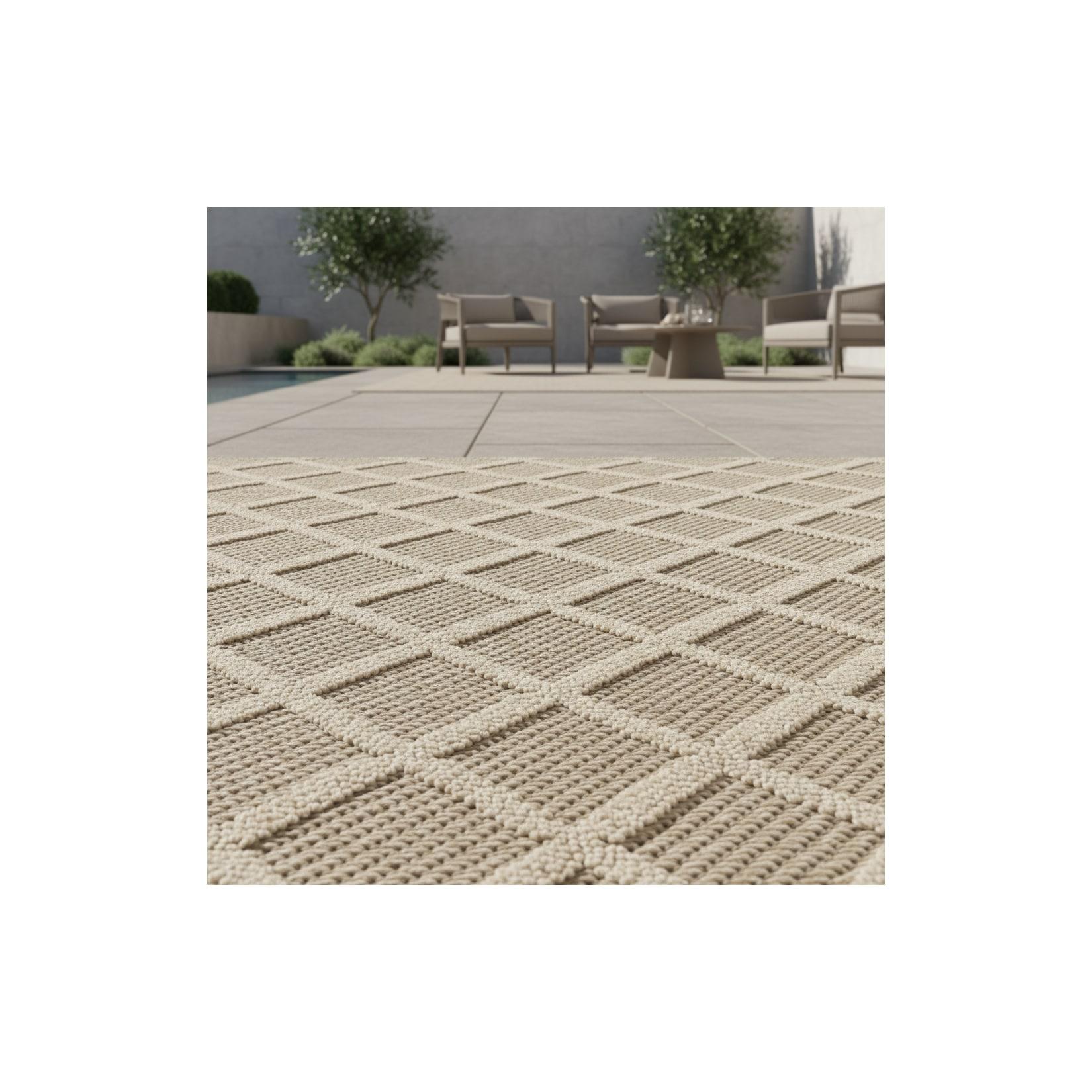 Teppich Outdoor IMST in Beige, mit Rautenmuster, 80 x 150 cm
