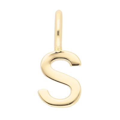 Buchstabenanhänger ADELIA´S "Buchstabenanhänger S 333 Gold ( 8K )", gold, Schmuckanhänger, Damen, S, Gold, Goldanhänger Buchstabe S