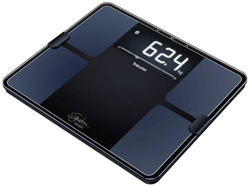 Beurer BF 915 Personenwaage 76007 digital Wägebereich (max.)=200kg Schwarz Mit Bluetooth