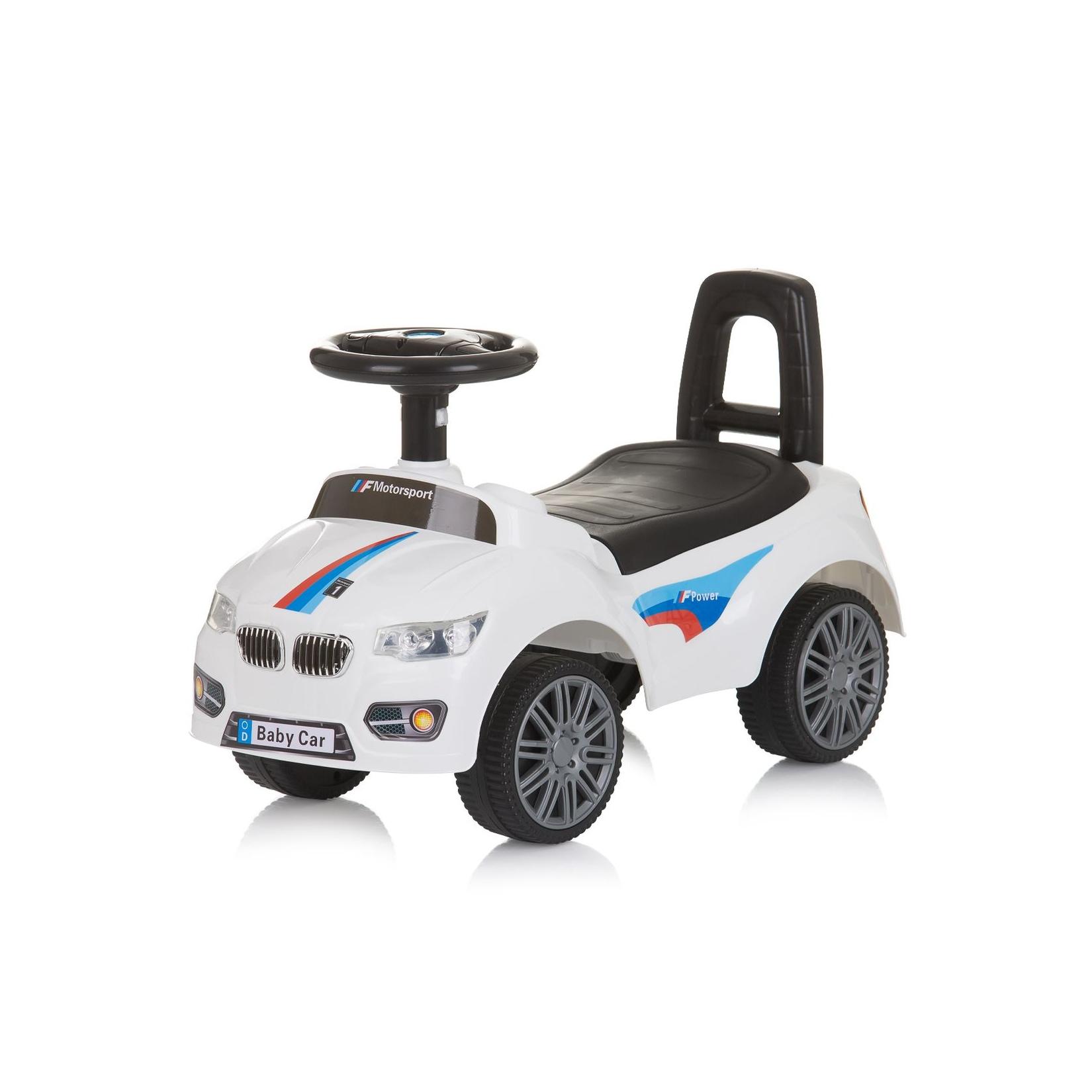 Chipolino Kinder Rutschauto Sprinter Stauraum unter Sitz Musik Hupe Rückenlehne weiß