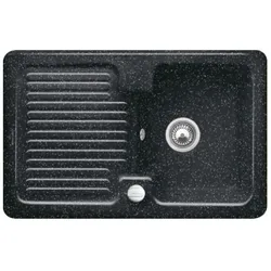 Villeroy & Boch Condor Einbauspüle 674502J0 mit Ablaufgarnitur und Exzenterbetätigung, Chromit