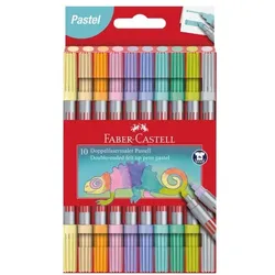 Faber-Castell (Schule) 10er-Pack Doppelfasermaler »Pastell«
