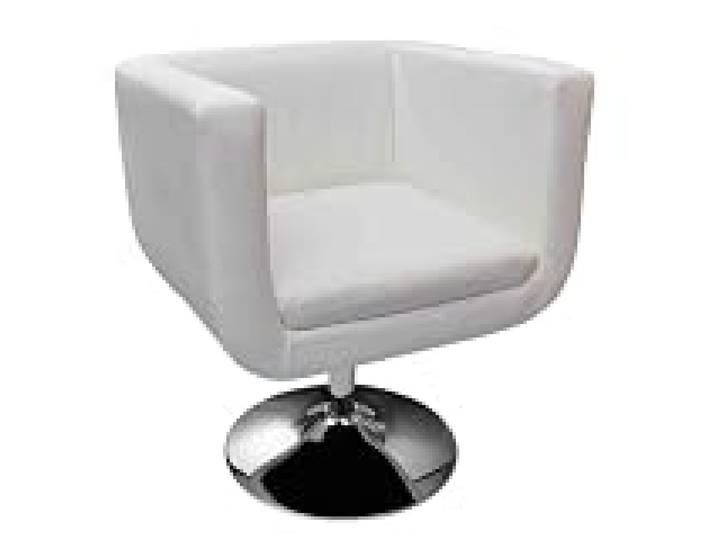 Fauteuil siège tabouret lounge club design moderne réglable blanc 1102020/3