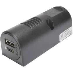 ProCar USB Stecker Aufbau C/A Doppelsteckdose, Auto Adapter, Schwarz