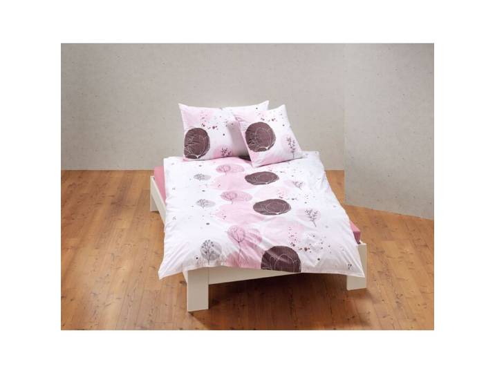 Bettwäsche mit Kreisen und floralem Muster – Kissenbezug – 65x100 cm