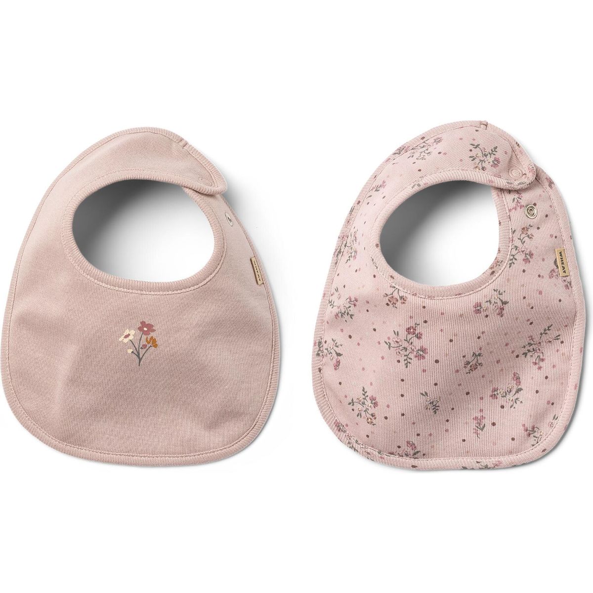 Wheat 2 Bib Taylor lilac flowers (1358) Onesize 5973-121-GOTS-1358-Onesize