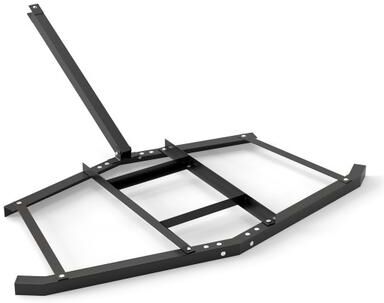 "Costway 66"" Wide Driveway Drag Tow Behind Landscape Leveling Rake with Reinforced Bars-Black"