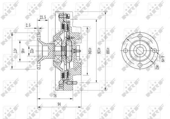 Nrf Kupplung, Kühlerlüfter 49579 Für Toyota