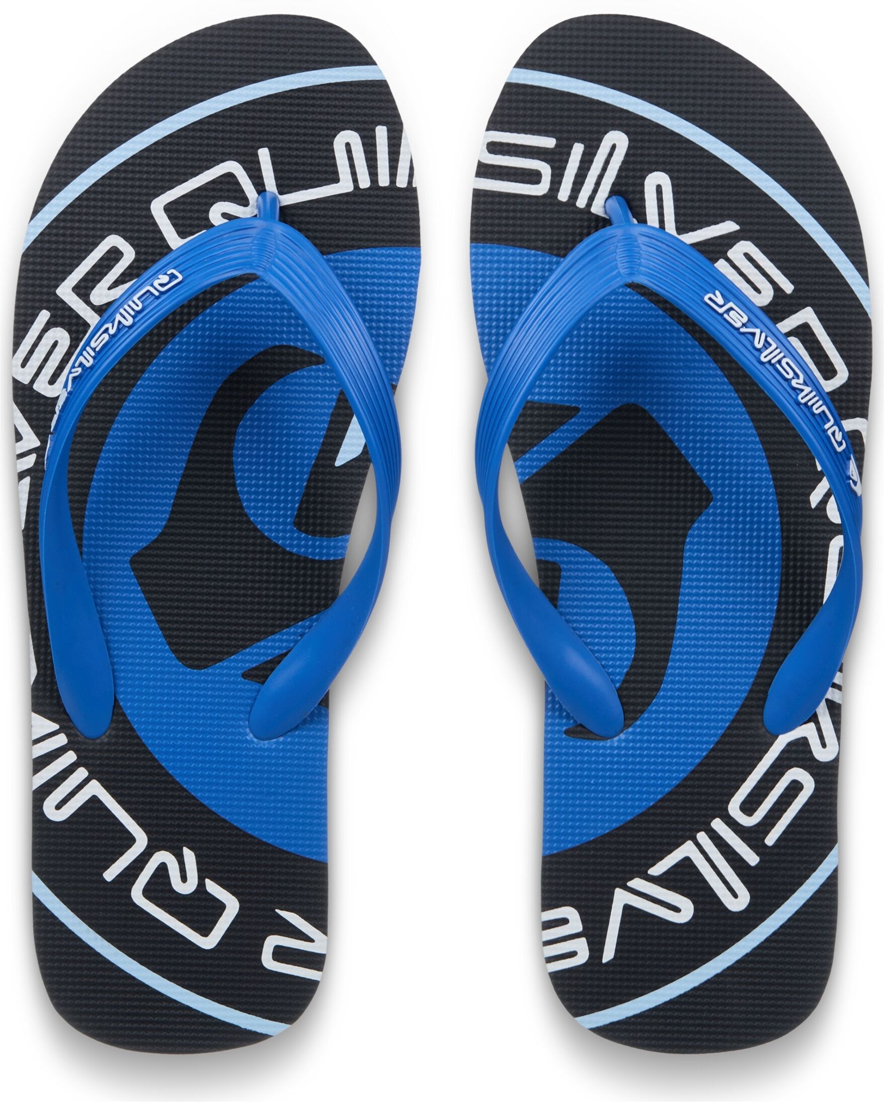 Zehentrenner QUIKSILVER "MOLOKAI SCREEN", Herren, Gr. 43, Synthetik, blau (schwarz navy), Schuhe Zehentrenner, Sommerschuhe schwarz navy 43, Synthetik