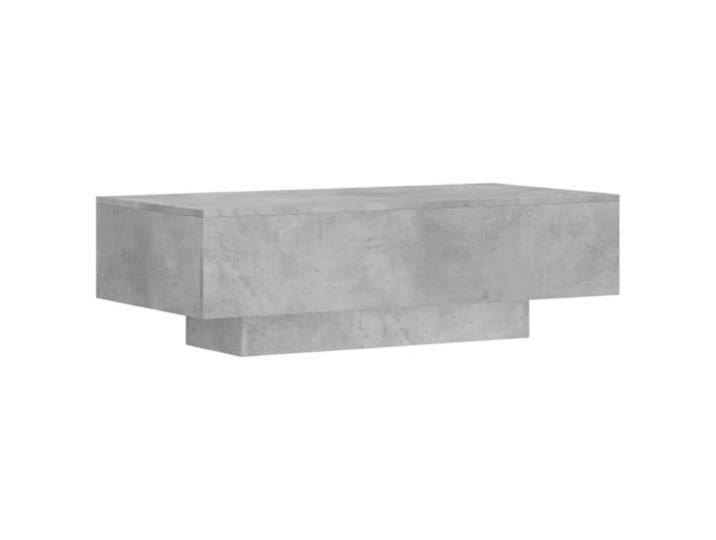Favemtsl Couchtisch Betongrau 100x49,5x31 cm aus Holzwerkstoff Flacher Wohnzimmertisch in Beton-Optik mit großzügiger Ablagefläche für Snacks und Deko in der modernen Lounge.