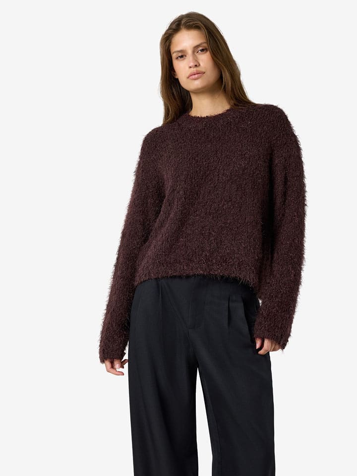 Noisy may Pullover in Dunkelbraun - S